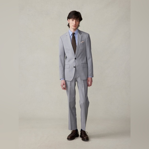 THE BLK BLACK TUX Grey Suit Pants Slacks Size 34 100% Wool Slim Work Meeting - Picture 3 of 10